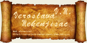 Veroslava Mekenjišac vizit kartica